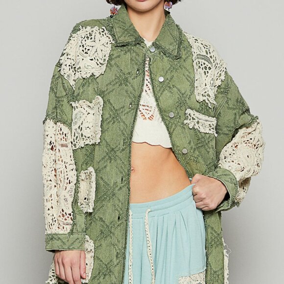 POL Willow & Lace Boho Patchwork Jacket Sizes Various - Picture 8 of 13